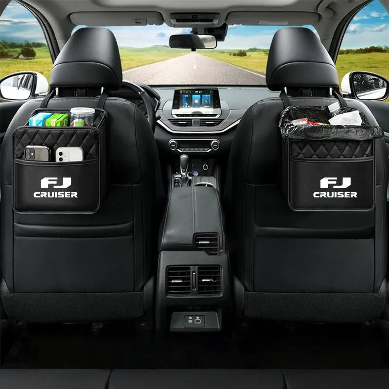Hanging Car Trash Can Folding Portable Seat Back Storage Bag Garbage Bag Organizer for Toyota FJ CRUISER Accessories waterproof