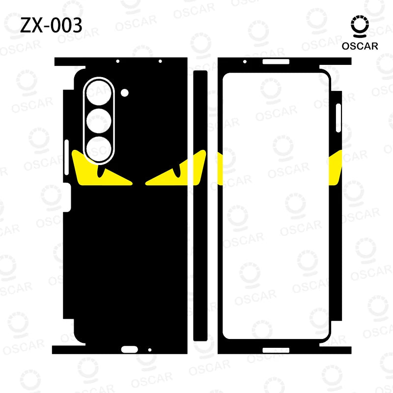 Colorful Anti-Scratch Stickers For Samsung Galaxy Z Fold 5 4 7 6 Fold5 Fold4 Protective Decal Skin Cover Back Film