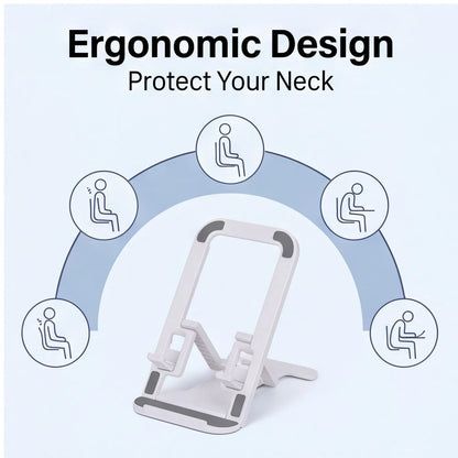 Adjustable Desk Phone Stand, Foldable Phone Holder for Office, Universal Phone Display Stand, Compact Phone Mount for Table, Mul