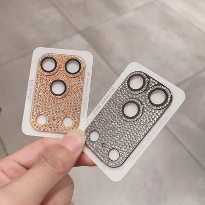 Colorful Luxury Handmade 3D Full Cover Rhinestone Suitable For IPhone 17 Promax lens Film IPhone 17 Pro rear camera protector