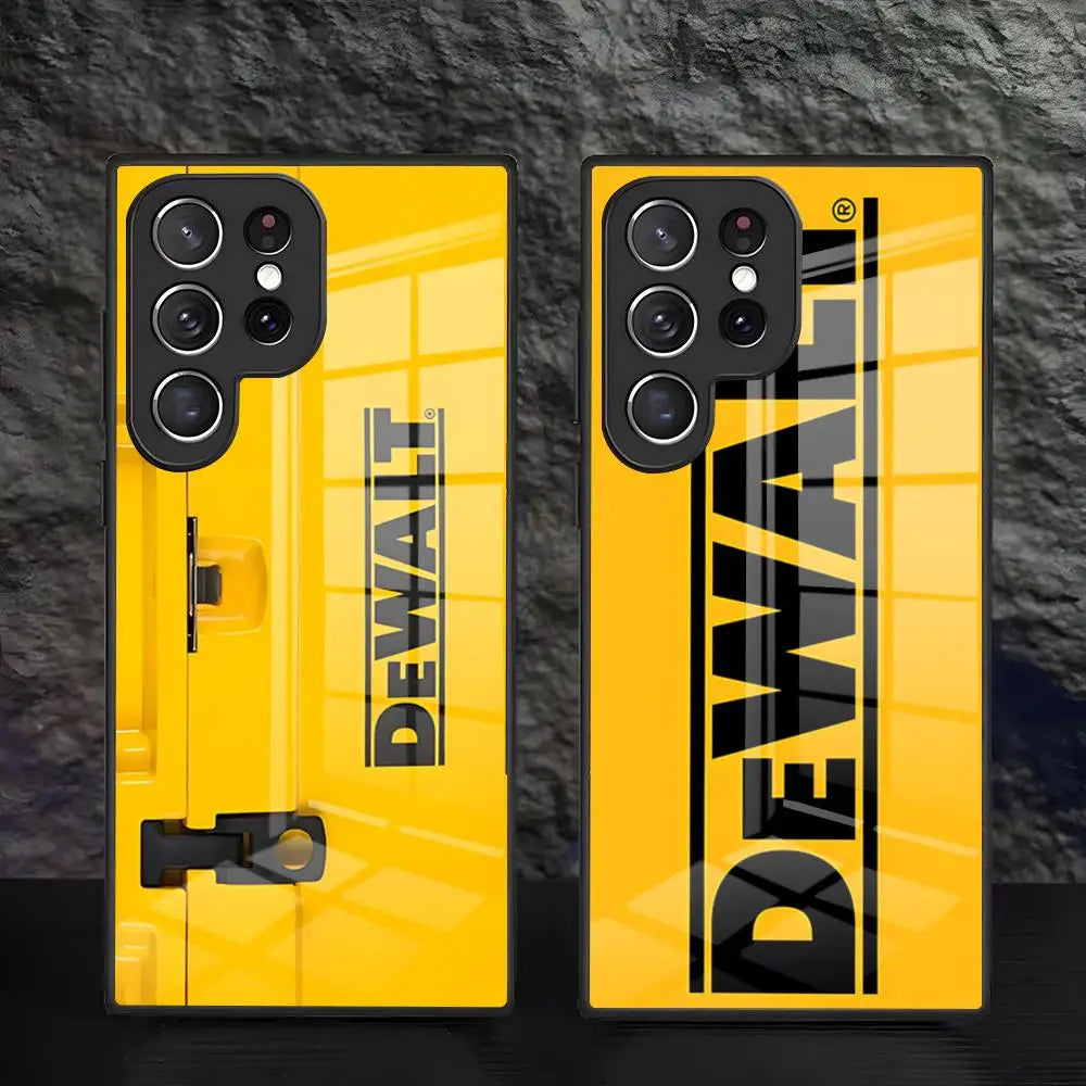 D-Dewalts-s Logo Phone Case For Samsung S26 S25 S24 FE S23 S22 S21 Plus S20 Ultra Note20Ultra Black Glass Cover