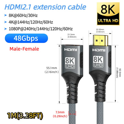 High Refresh Rate 8K@120Hz HDMI 2.2 Cable 96Gbps Supports 4K@240Hz 2K@360Hz HDR eARC for PS5 Xbox Switch TV Laptop