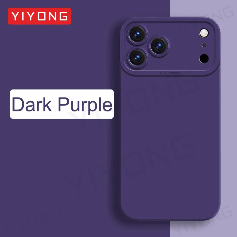 For iPhone17 Pro Max Case YIYONG Original Soft Liquid Silicone Cover For iPhone 17 Air 16 16e 15 14 Plus 12 13 Mini Phone Cases