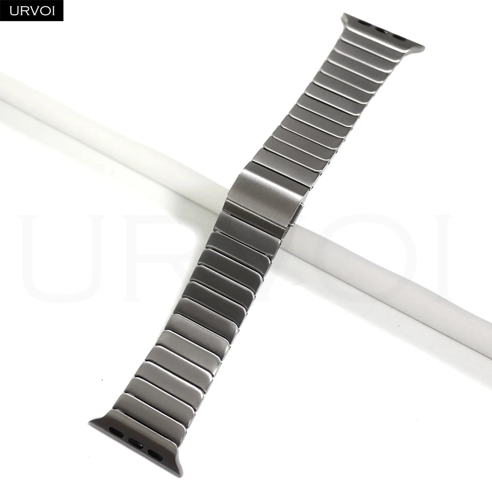 URVOI Titanium link bracelet for Apple Watch Ultra 3 2 Series 11 10 9 8 7 SE magnetic buckle strap wristband 45 49mm
