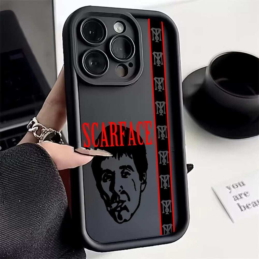 Fashion Hot S-Scarface Phone Case for iPhone 17e 17 16e 16 15 14 13 12 11 Air Pro Max Mini XR XS X Plus Soft TPU Back Cover