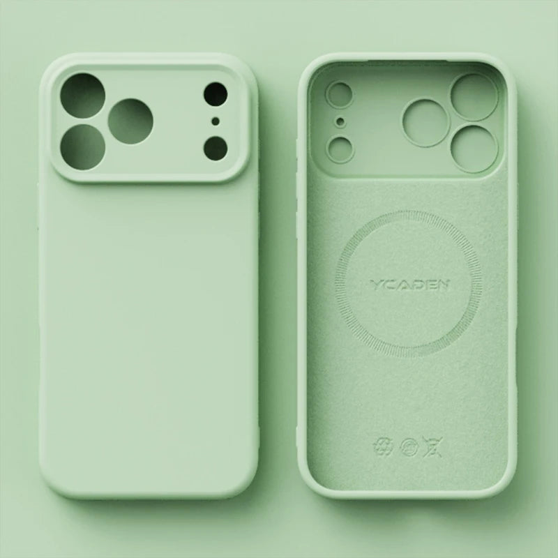 Original Liquid Silicone Magnetic Phone Case For iPhone 17 16 15 14 13 12 Pro Max Plus 17 Air For Magsafe Wireless Charge Cover