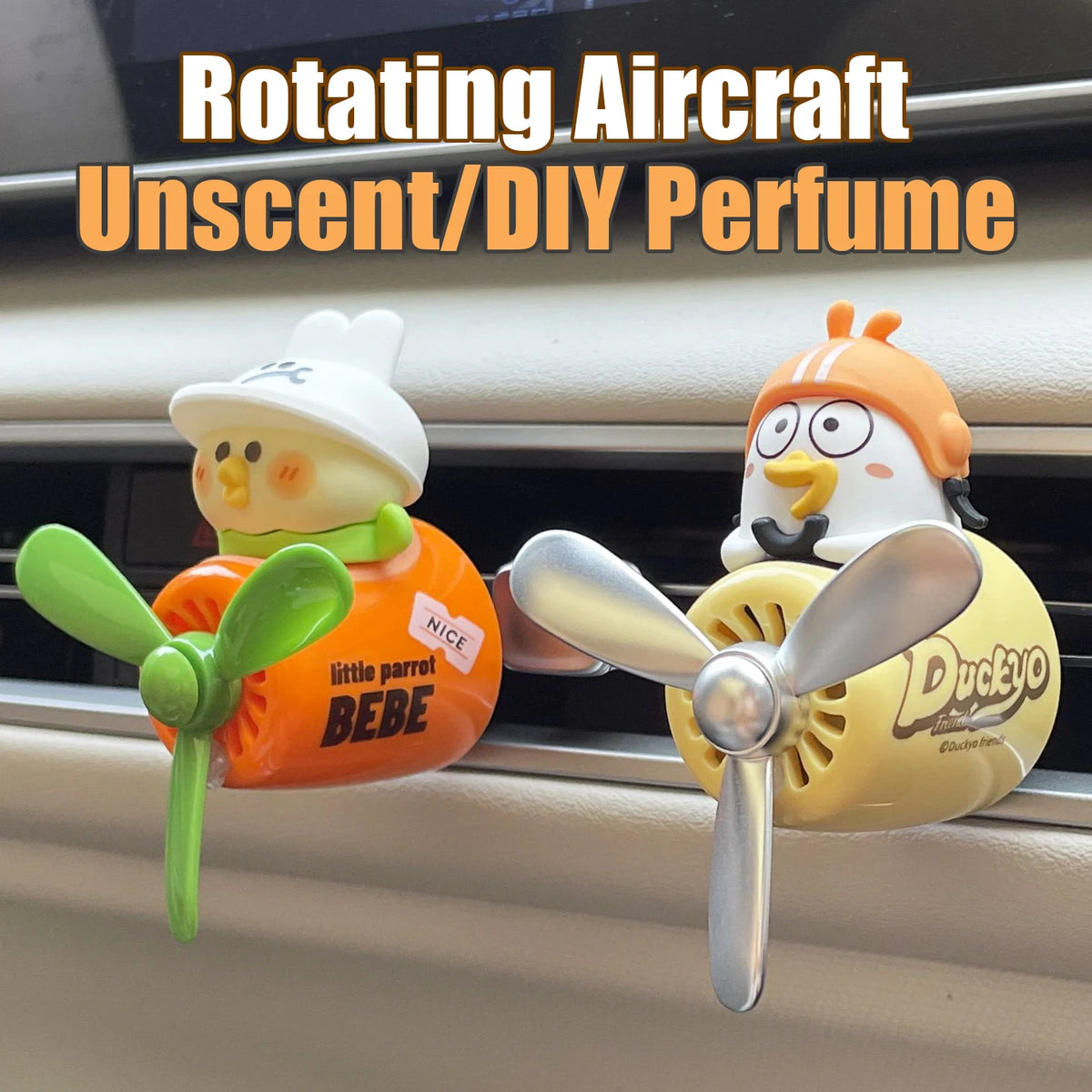 No perfume DIY fragrance cute duck pilot car air fresheners vent clip aroma diffuser interior accessories decorations ornaments