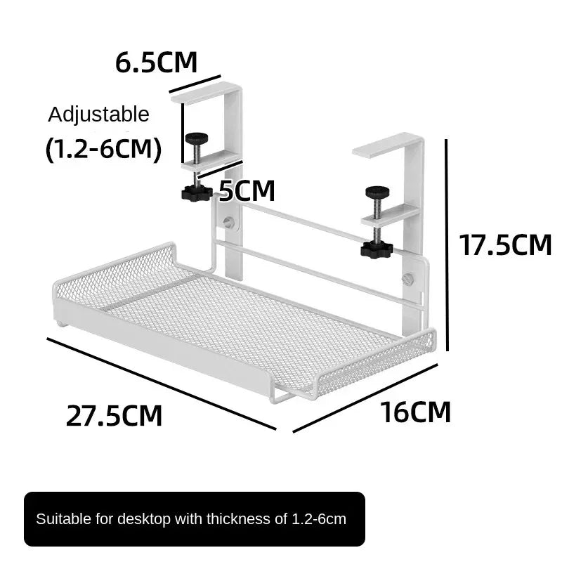 1-2PCS Under-Desk Cable Management Tray Office Cable Organizer No Drilling Desktop Cable Tray for Neat Cable Arrangement