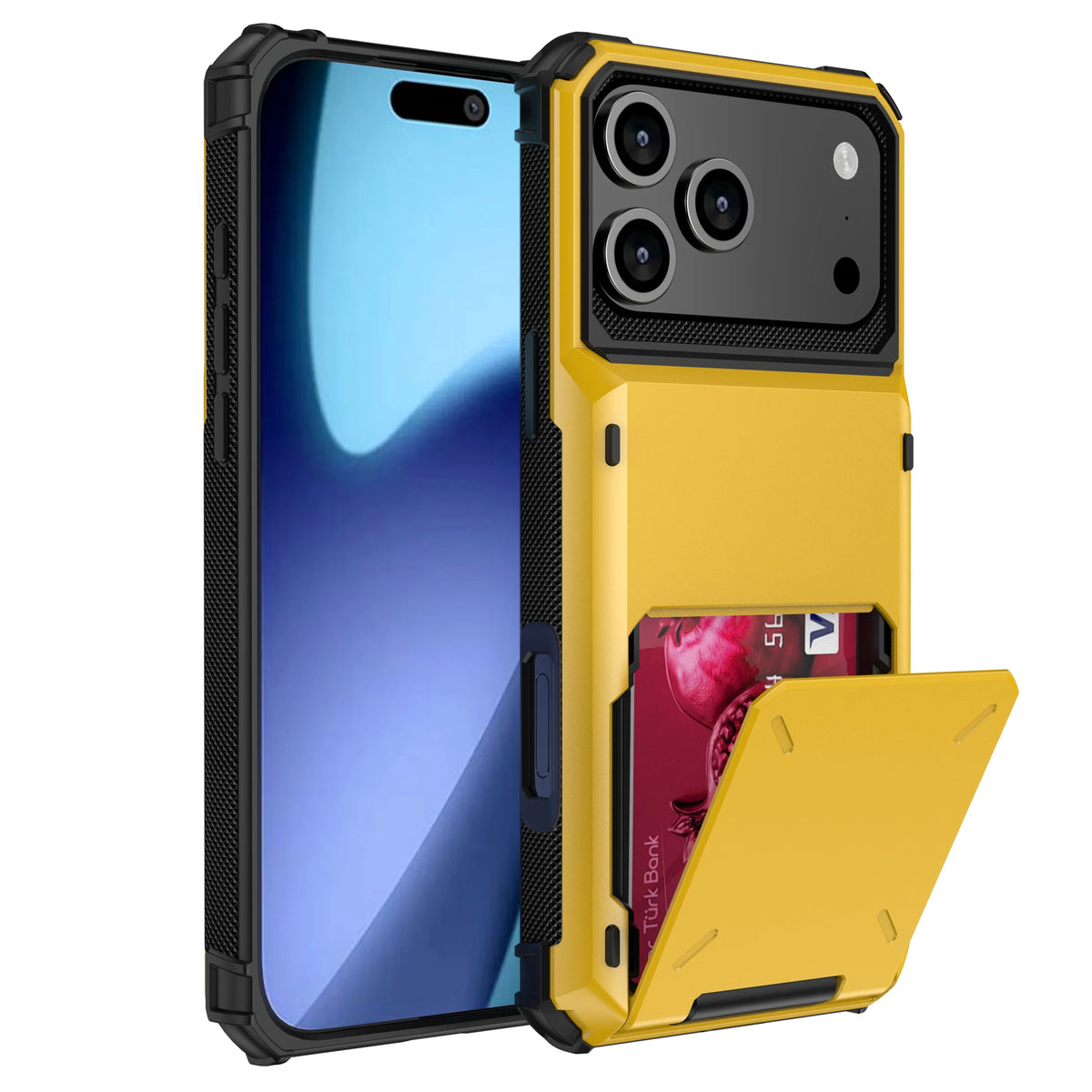 Case For iPhone 17e 16e 17 Pro Max 16 Pro Max 14 13 12 Card Holder Heavy Duty Wallet Hidden Flip Slot Protective Hard Back Cover