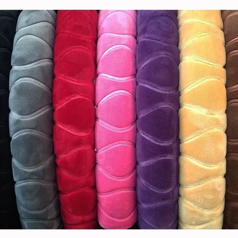Car Steering Wheel Cover Protector Decoration Warm Super Thick Soft Plush Collar for Women Man Auto Interior Accessories