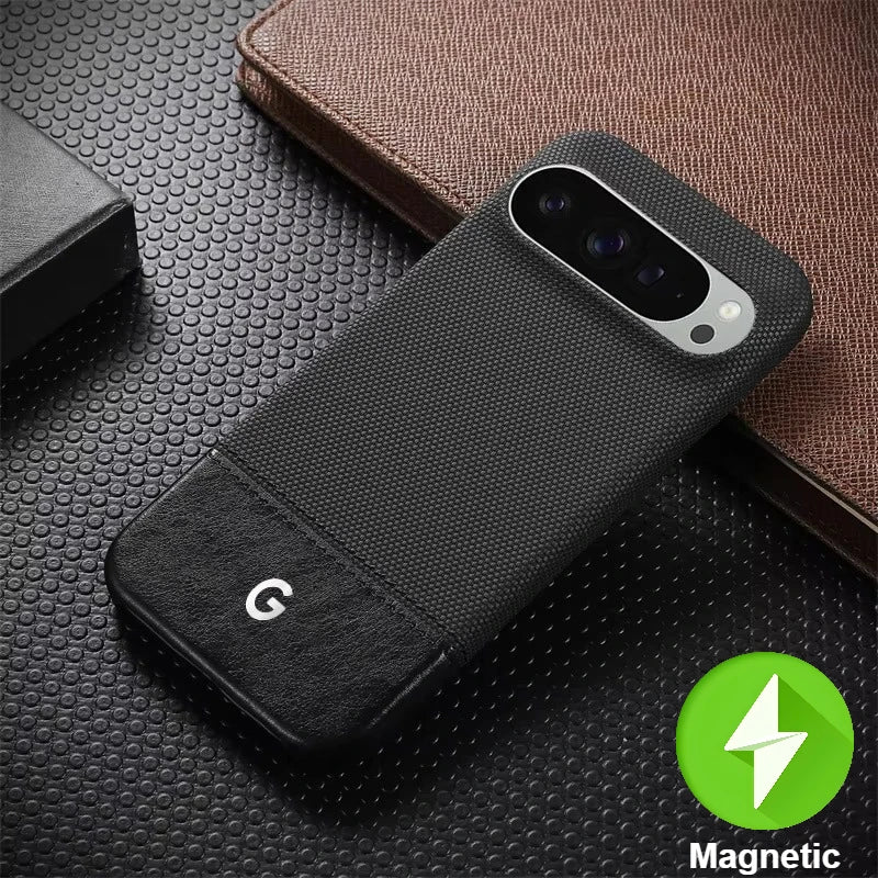 Premium PU Leather Splicing Texture Business Phone Case For Google Pixel 11 10 9 Pro XL 10A 8A For MagSafe Magnetic Cover Funda