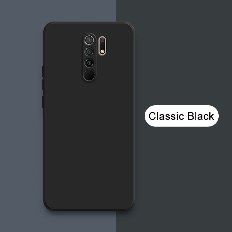 Original Square Liquid Silicone Case for Xiaomi Redmi 9 9A 9i 9T Power Camera Protective Cute Phone Back Cover Redmi9 T Fundas