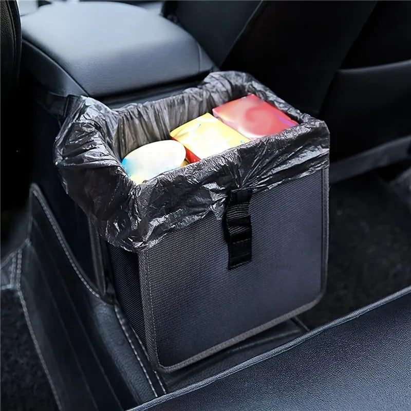 Car Trash Can Portable Storage Mesh Pocket Hanging Trash Can Backseat Storage Waterproof Trash Can Storage Bag