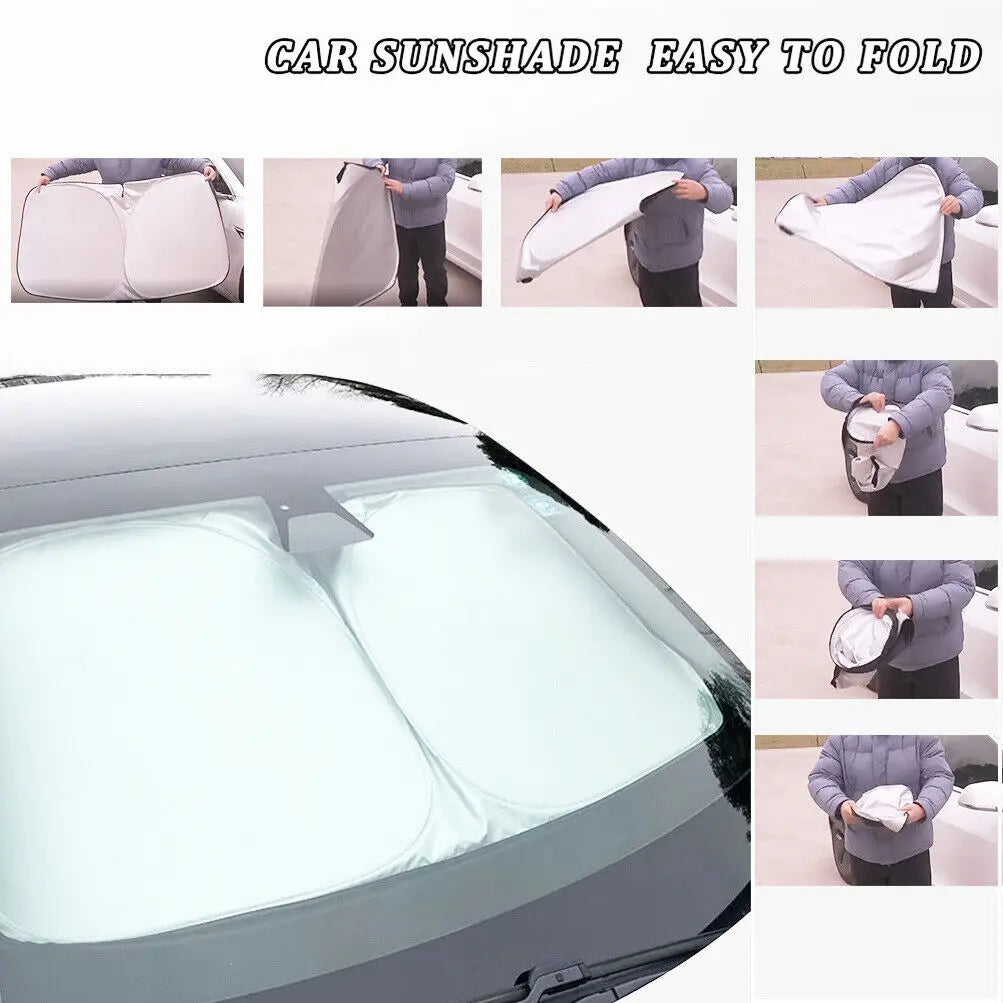Windshield Sunshade for Tesla Model Y 3 2017-2025 2026 Folding Front Window Sun Shade Cover Heat Protection Visor Accessories