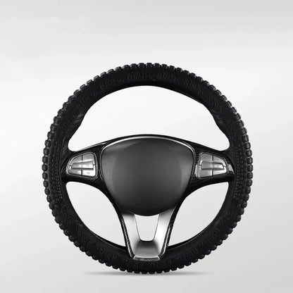 Universal Elastic Car Silicone Steering Wheel Cover Tire Texture Soft No Inner Ring Steering Wheel Automobiles Accessories