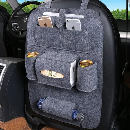 Car Backseat Organizer with Tissue Box Tablet Holder Auto Back Seat Storage Cover Protector Travel Road Trip Kids Toddlers Amagi