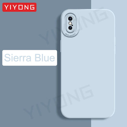 For iPhoneX Case YIYONG Original Liquid Silicone Soft Cover For iPhone X S XR XS Max 10 iPhone10 iPhoneXR iPhoneXS Phone Cases