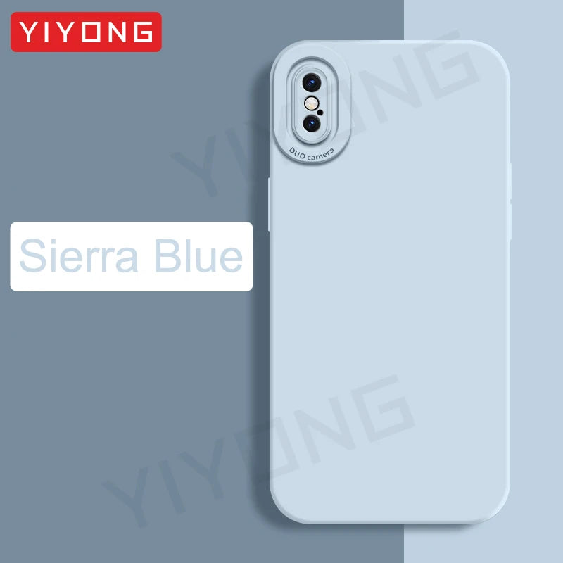 For iPhoneX Case YIYONG Original Liquid Silicone Soft Cover For iPhone X S XR XS Max 10 iPhone10 iPhoneXR iPhoneXS Phone Cases