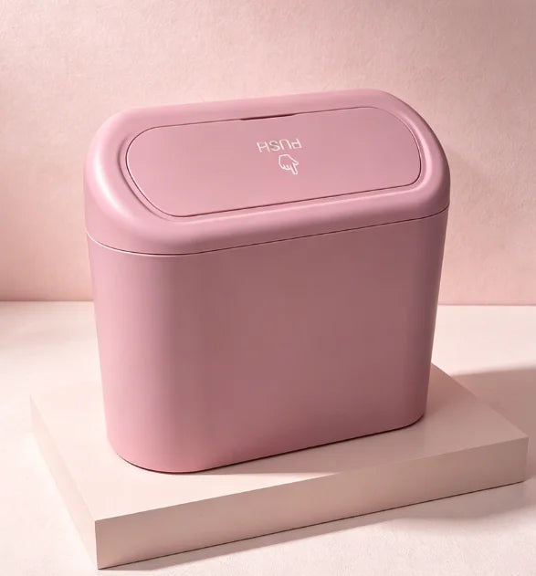 Car Trash Can, Mini Leakproof Trash Can for Car Desk, Thickened Garbage Bags Included, Portable Small Waste Bin for Vehicle