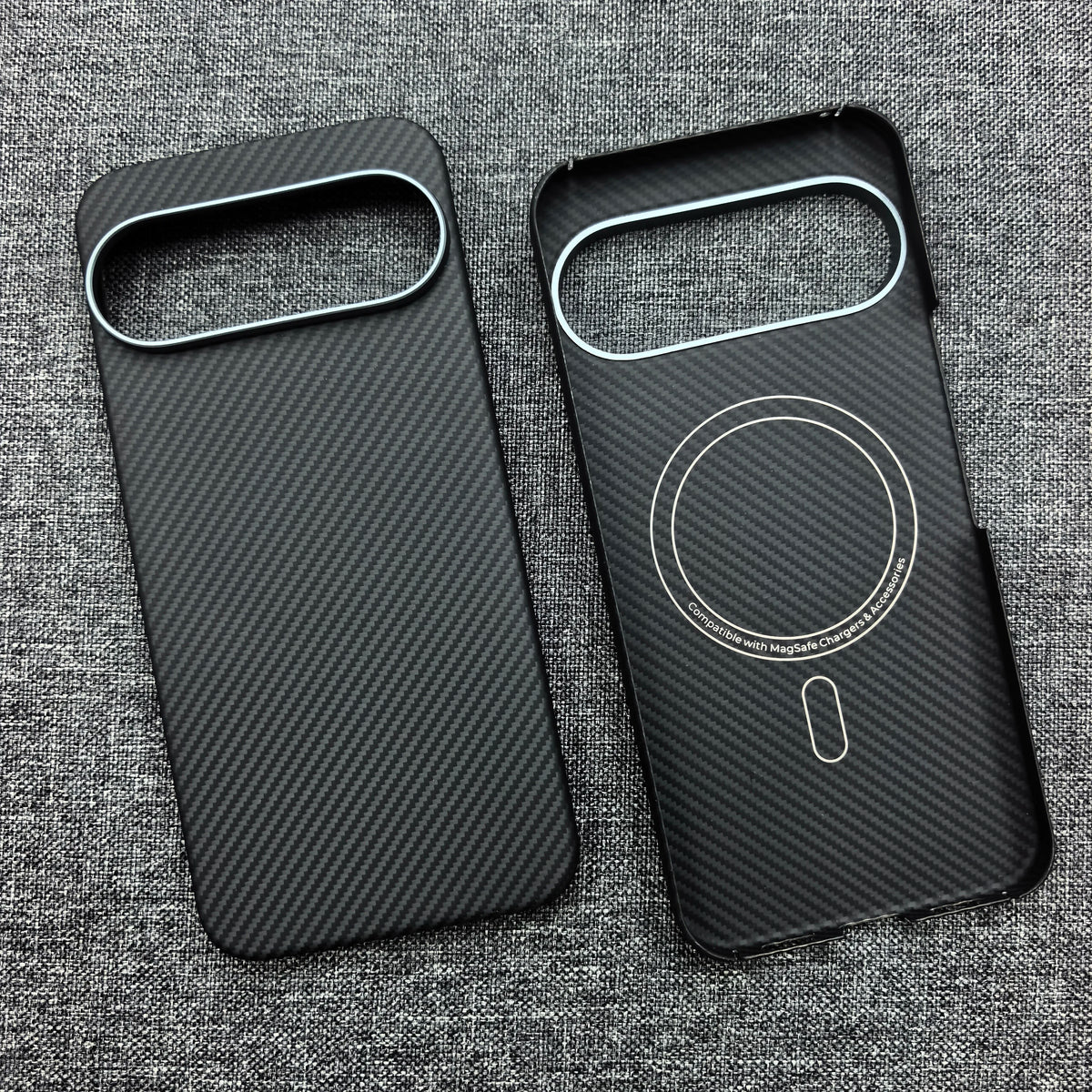 For Google Pixel 11 Pro XL Carbon Fiber Phone Case, Pixel 11, 11Pro Aramid Magnetic MagSafe Ultra-Thin Shockproof Black Case.