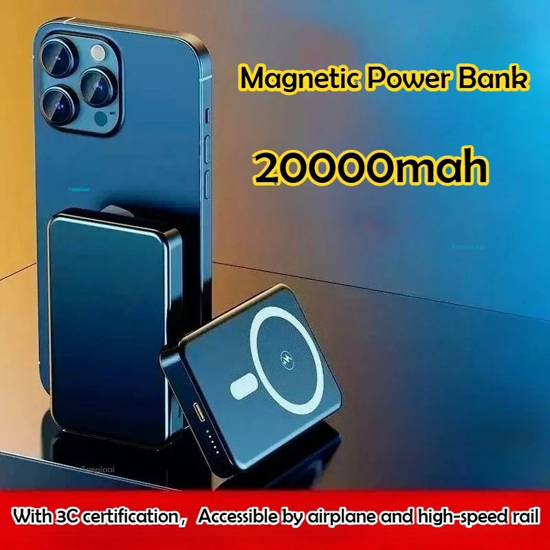 Taepiaa Qi2 Magnetic Power Bank 20000mah 20W Wireless Charging 22.5W Wired Charge Qi2-Certified for IPhone 16 15 14 13 Pro Max
