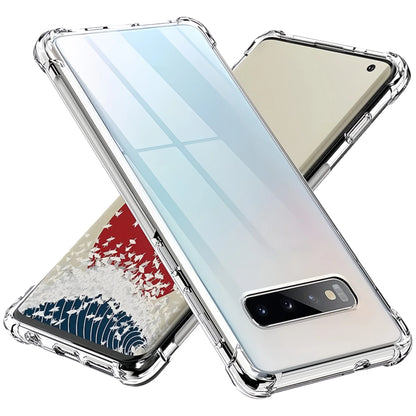 Transparent TPU Shockproof Protection Case for Samsung Galaxy S10 Plus/ S10E -Clear