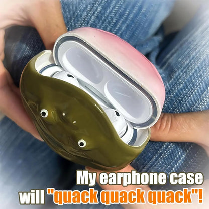 Drop-Proof Shockproof Earbuds Cover, Unique Frog Design Hard Shell Case for 2.3 Wireless Earphones, Full Protection Scratchproof Housing