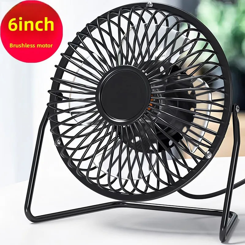 5 6 8 Inch USB Powered Mini Desktop Fan Strong Wind Quiet Portable Table Cooling Fan For Office Bedroom Dorm Student Home Use