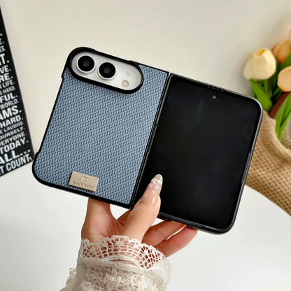 For iPhone Duo Fold Phone Case Crossbody Lanyard Solid Color Woven Case Shockproof Anti Scratch for iPhone Duo Protective Cover