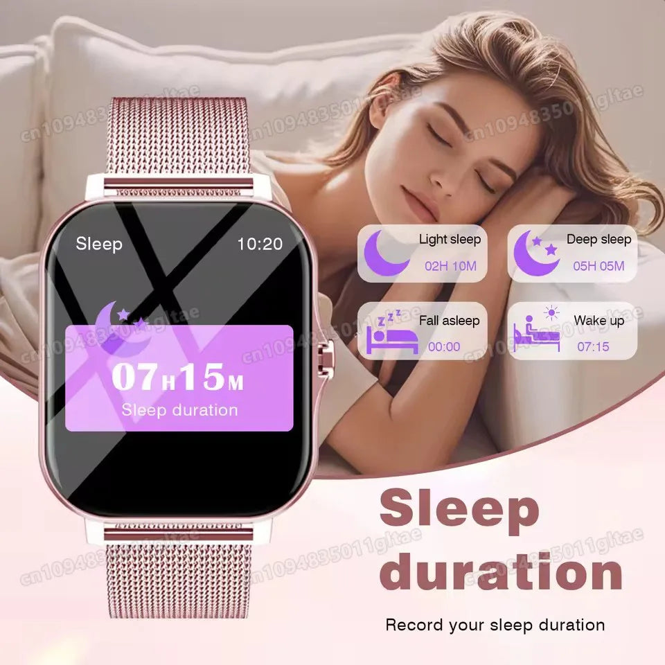 2026 New Smart Watch Bluetooth Call Fitness Tracker Heart Rate Sleep Record Outdoor Sport Watch for Android/IOS Men Women HT30