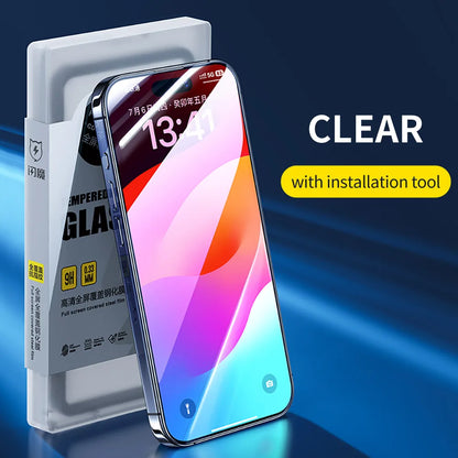 SmartDevil Full Cover Tempered Glass for iPhone 17 17Pro Max 16ProMax 16Pro Screen Protector for iPhone 15Pro HD Anti-blue Light