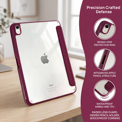 For Apple iPad (A16) 11th 11'' 2025/10th 10.9'' 2022 Generation Case with Pencil Holder, Hybrid iPad 11 10 Case with Clear Back