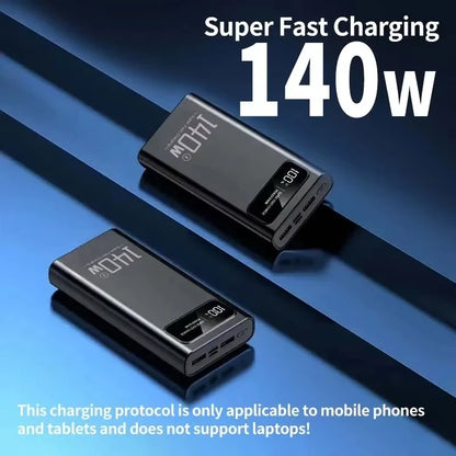 Lenovo Power Bank 500000mAh 140W Large Capacity Super Fast Charging Digital Display Mobile Powerbank for iPhone Samsung 2026