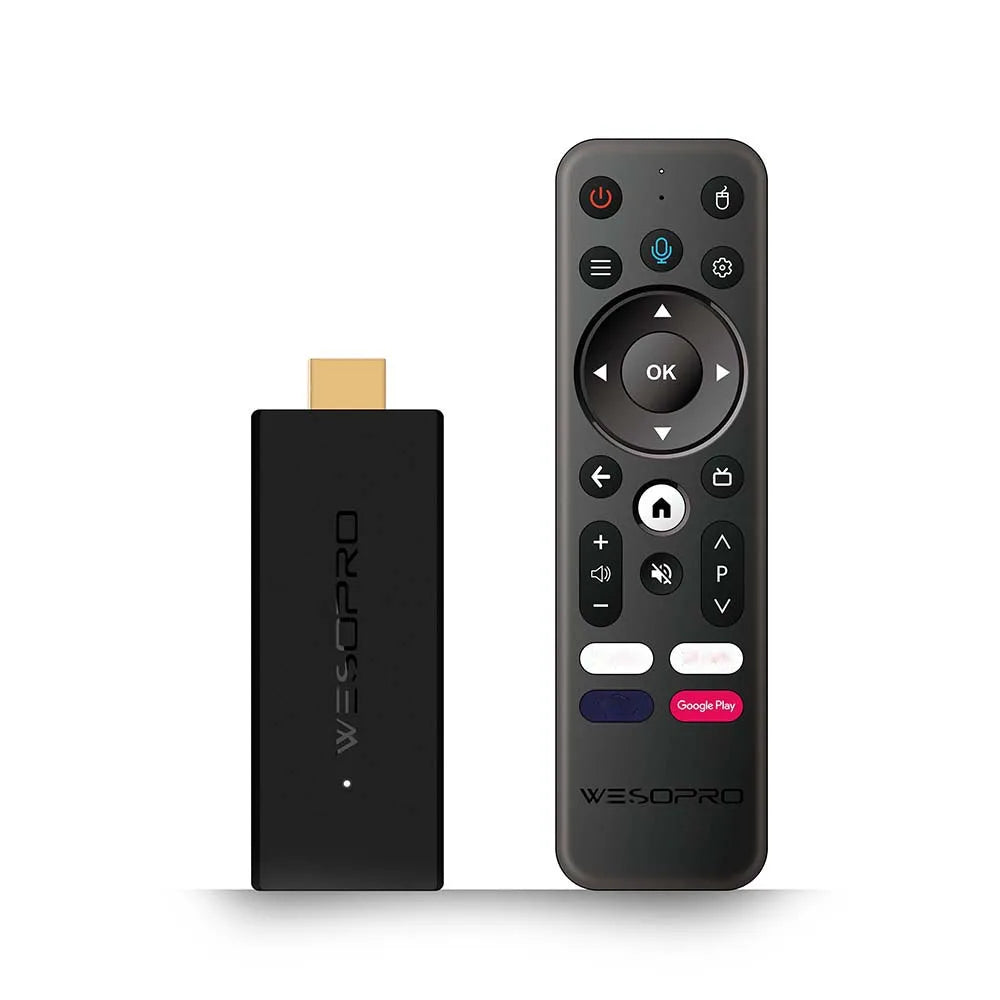 WESOPRO TV Stick G2 Android 12 Smart TV Dongle 2GB RAM 16GB ROM 2.4GHz 5.0GHz Wifi6 BT5.0 H.265 4K 30pfs Media Player