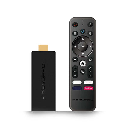 WESOPRO TV Stick G2 Android 12 Smart TV Dongle 2GB RAM 16GB ROM 2.4GHz 5.0GHz Wifi6 BT5.0 H.265 4K 30pfs Media Player