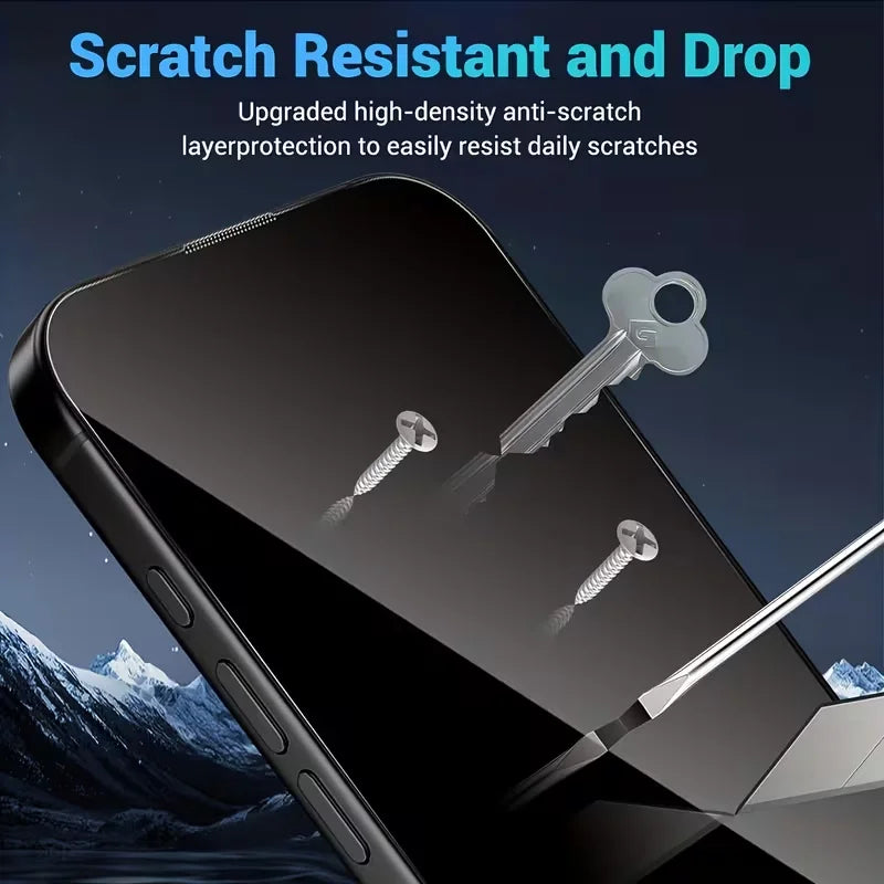 3-Pack Dust-Free Design Privacy Tempered Glass Screen Protector for Iphone 18 Pro Max/18 Pro/17 Pro Max/17 Pro/17/16 /15/14/13/12/11, with Installation Kit Auto-Alignment Kit Anti-Fall, Anti-Scratch, One-Click Dust-Free Insta