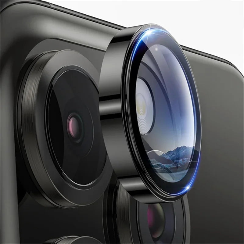3D Metal Lens Protector Glass For iPhone 17 Pro 17Pro Max 17 Air Alloy Back Camera Ring Cover For iPhone 16 Pro 16 Pro Max Lens