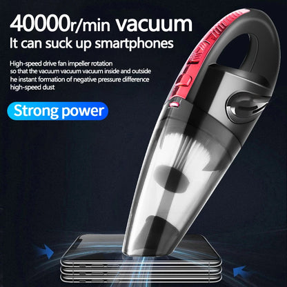Portable wireless vacuum cleaner, multi-function car and home dual-use, rechargeable, long-lasting battery life, strong suction