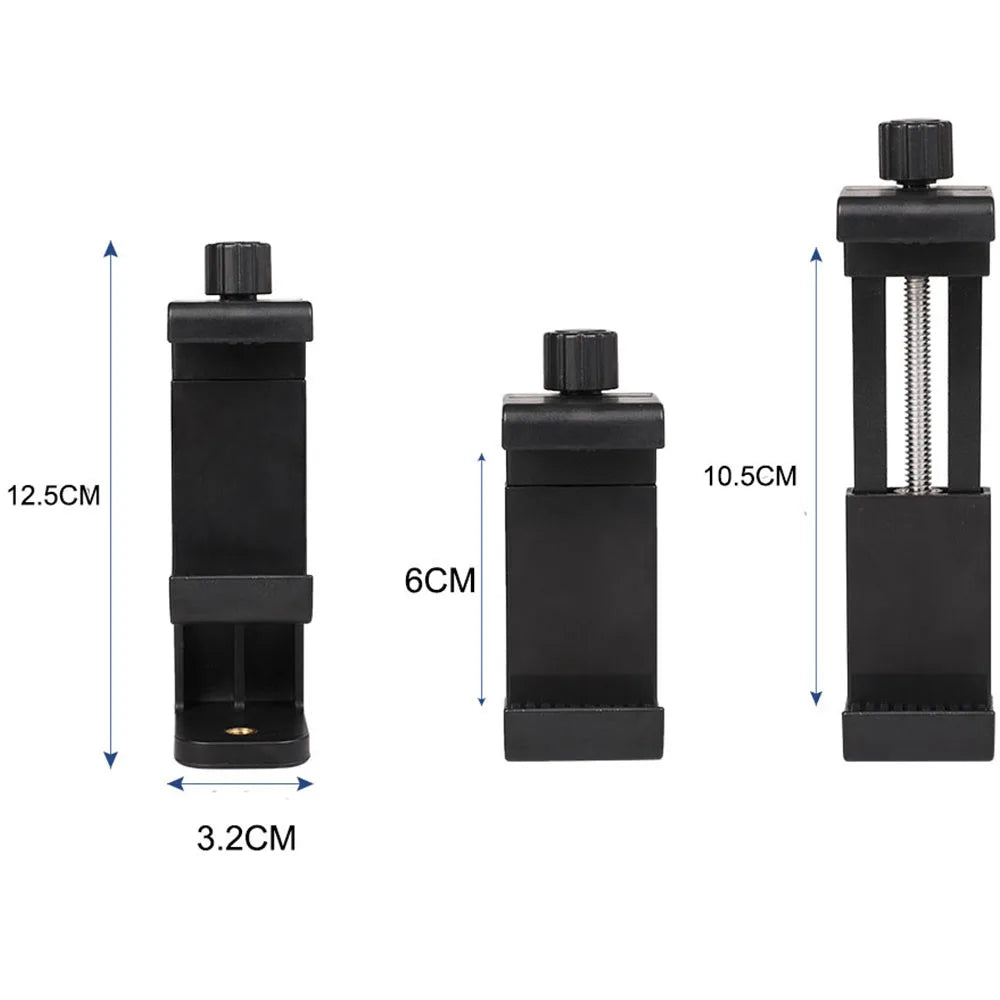 360 Degree Mobile Phone Clip Cellphone Holder With 1/4 Screw Tripod Mount Desk Tripod Adapter For Iphone Huawei Samsung