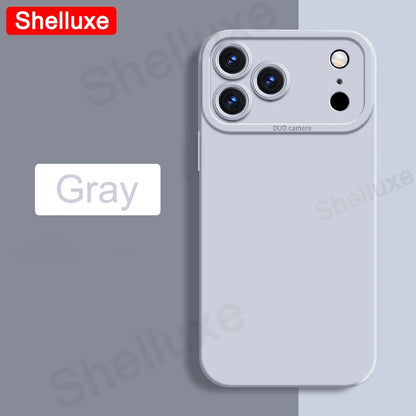 Silky Feel Liquid Silicone Soft Case Shelluxe For iPhone 17 17e 16 16e 15 14 13 Pro Max iPhone17 Air iPhone16 Plus Phone Cases