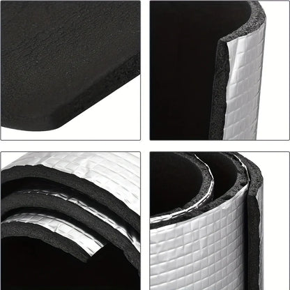 Self-Adhesive Aluminum Foil Insulation Roll Heatproof Soundproof and Noise Reduction for Car RV Foam Floor Roof Pipe Insulation