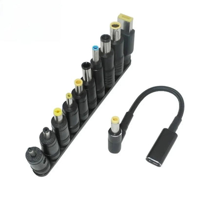 100W USB C to DC Power Adapter Kit 10 Tips Universal Laptop Charger Converter For Lenovo HP Dell Asus Acer Samsung Notebook Home
