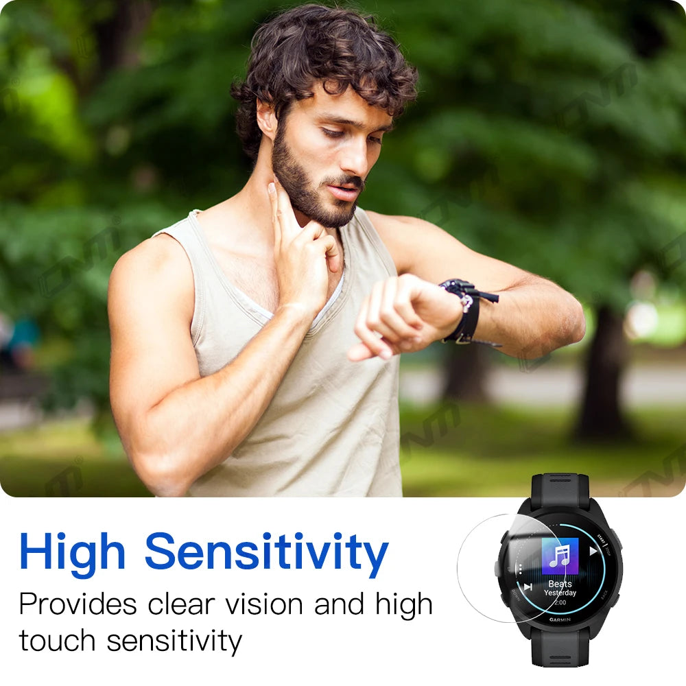 9H Premium Tempered Glass for Garmin Forerunner 165 Music Smart Watch Clear HD Screen Protector for Garmin 165 Protective Film