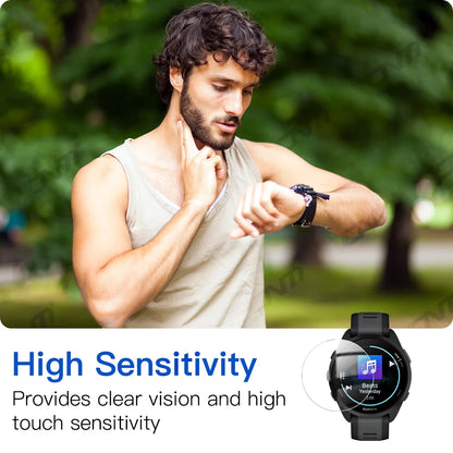 9H Premium Tempered Glass for Garmin Forerunner 165 Music Smart Watch Clear HD Screen Protector for Garmin 165 Protective Film