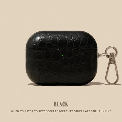 Luxury Crocodile Initials Letters Earphone Case For Airpods 1 2 3 4 Pro2 Luxury Faux Leather New Crocodile Pattern Cover ﻿