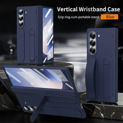 Hinge Protection For Samsung Galaxy Z Fold 7 6 5 4 3 Case With S Pen & Screen Protector & Wristband Invisible Bracket Z Fold 8
