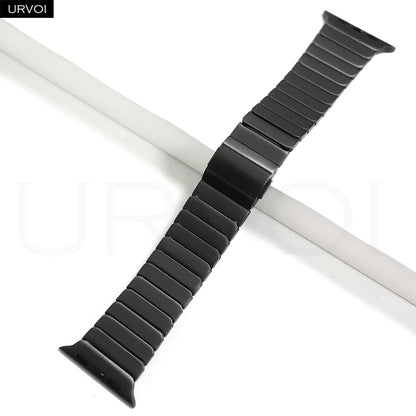 URVOI Titanium link bracelet for Apple Watch Ultra 3 2 Series 11 10 9 8 7 SE magnetic buckle strap wristband 45 49mm