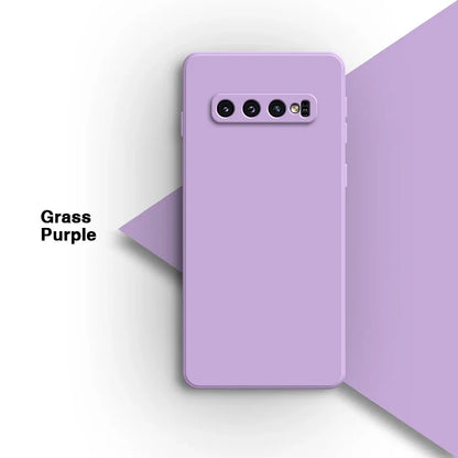 Matte Original Phone Case for Samsung Galaxy S10 Plus S10E S10+ S10Plus High Qualtiy Soft Candy Color Liquid Silicone Back Cover