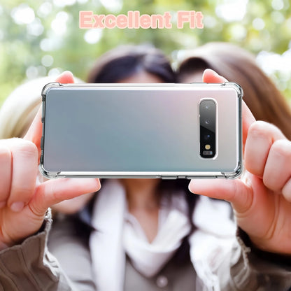 Transparent TPU Shockproof Protection Case for Samsung Galaxy S10 Plus/ S10E -Clear