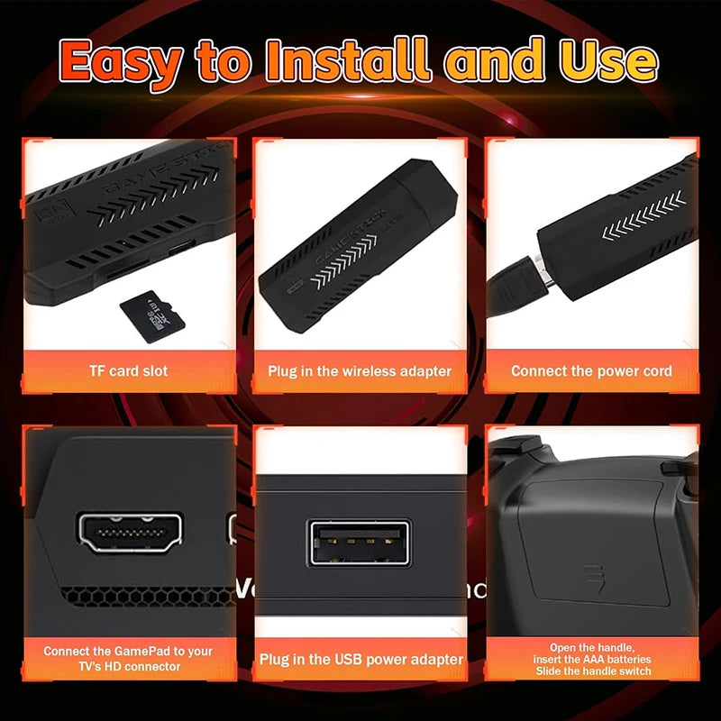 X2 Ultra Game Stick 256GB 60000+ Retro Games TV Handheld Game Console Wireless Gamepads Video Game HD Output
